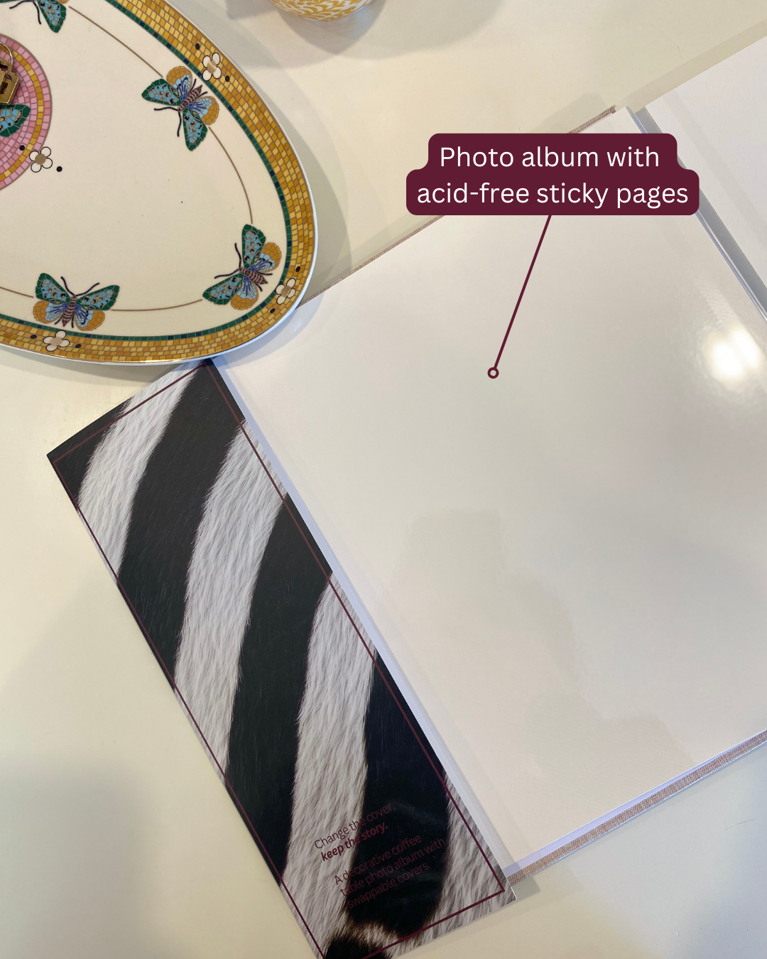 B/W Zebra Print - Burgundy