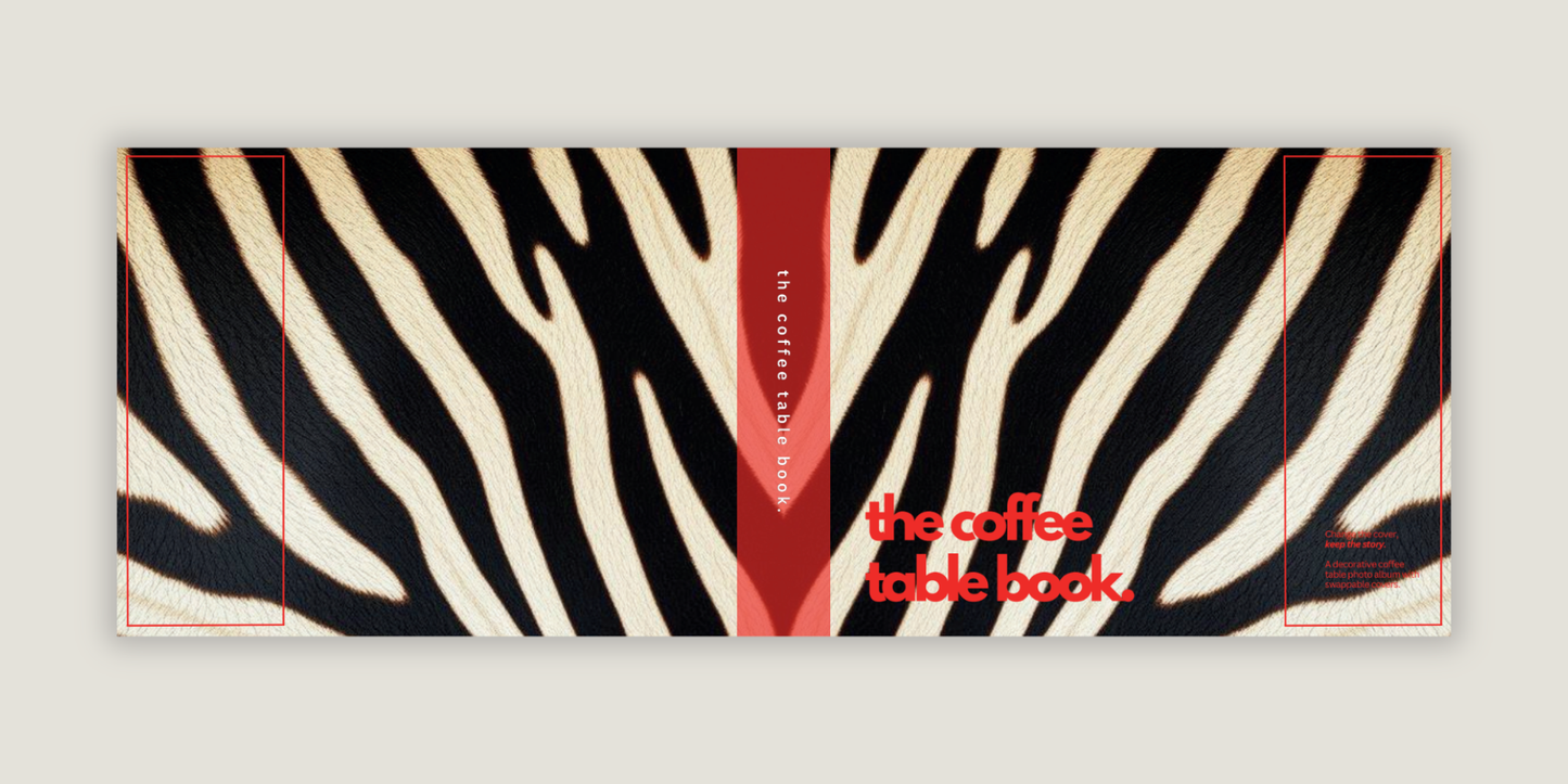 Muted Zebra Print Dust Jacket for Photo Album